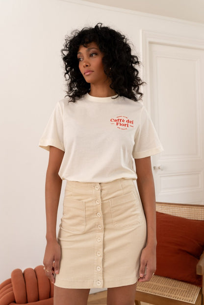 Jupe en velours Jesse beige