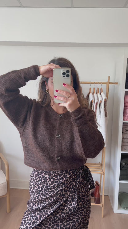 Cardigan Margaux chocolat