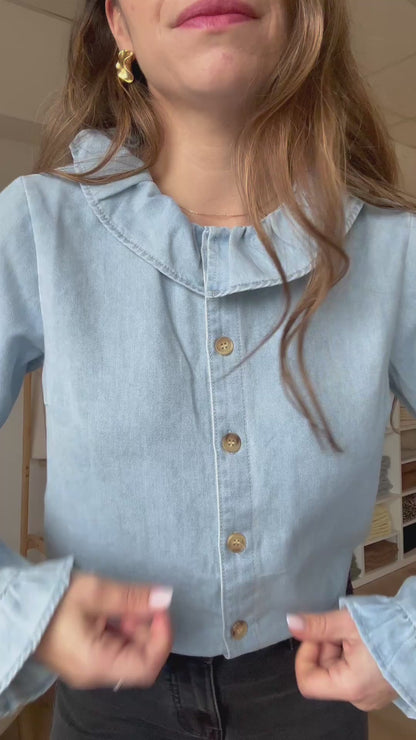 Blouse Pia denim clair