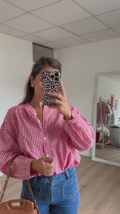 Blouse vichy rouge Alice