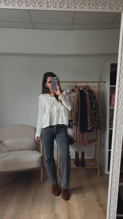 Jean droit Solange gris
