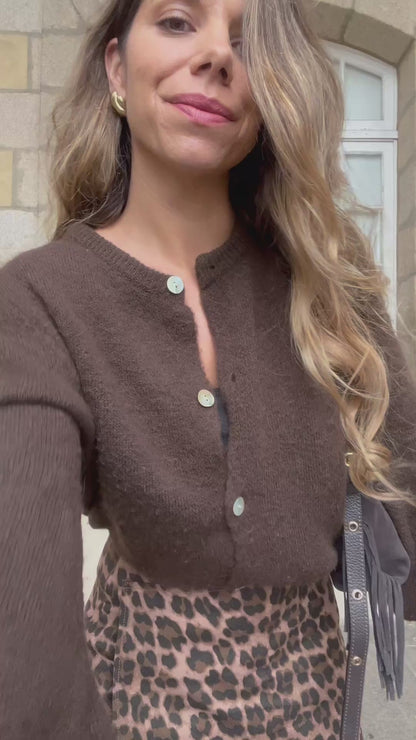 Jupe short léopard Camille