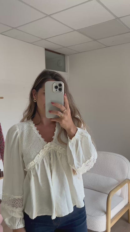 Blouse écrue Iris