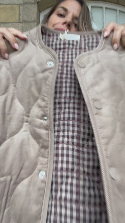 Veste matelassée marron Clara