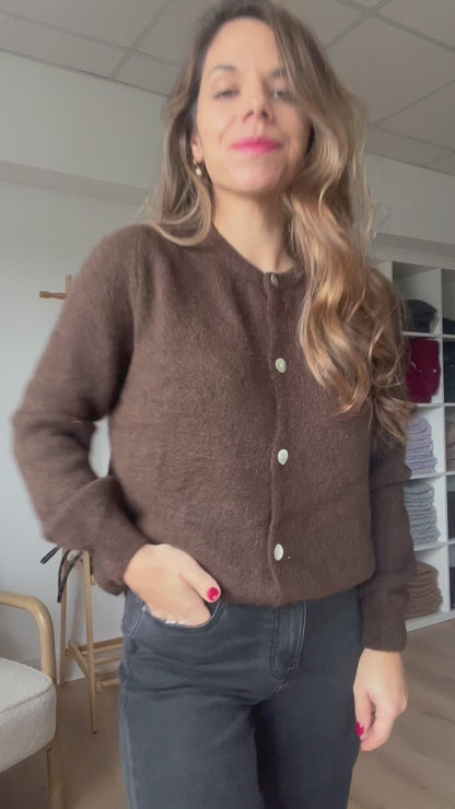 Maille en laine Léonie chocolat