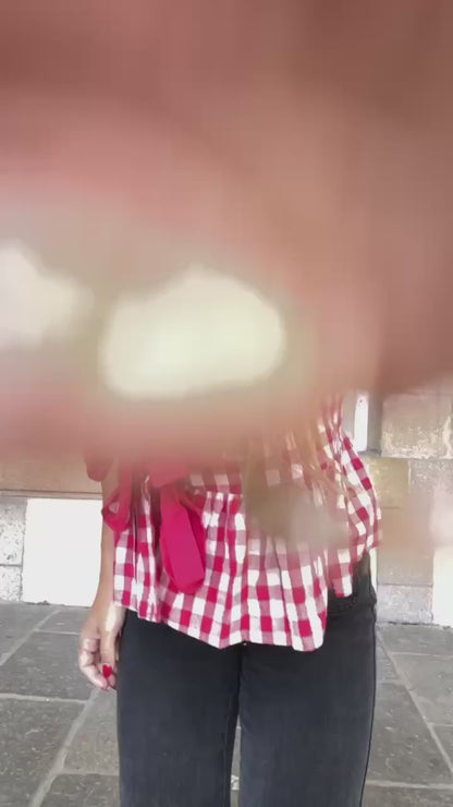 Top Louison à noeuds rouge