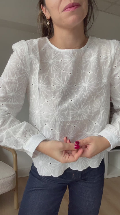 Blouse brodée Apolline